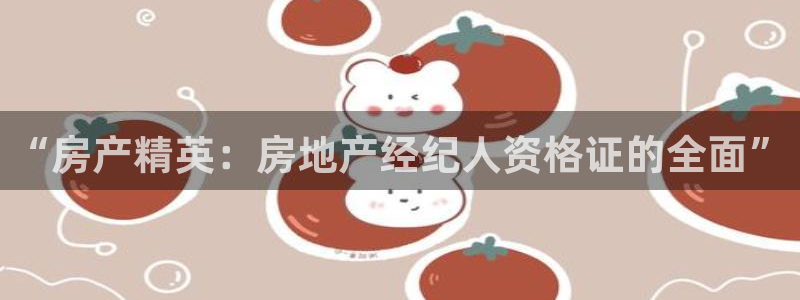 风暴娱乐 北京：“房产精英：房地产经纪人资格证的全面”