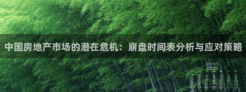 娱乐风暴系统：中国房地产市场的潜在危机：崩盘时间表分析与应对