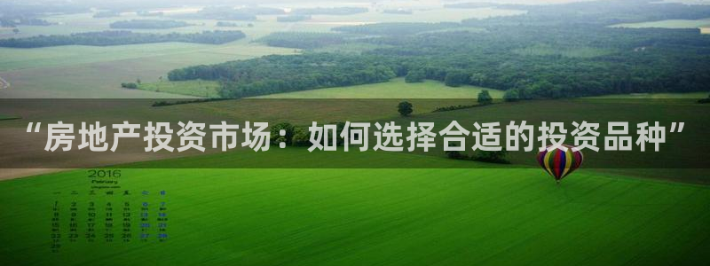 风暴娱乐5O6917：“房地产投资市场：如何选择合适的投资品