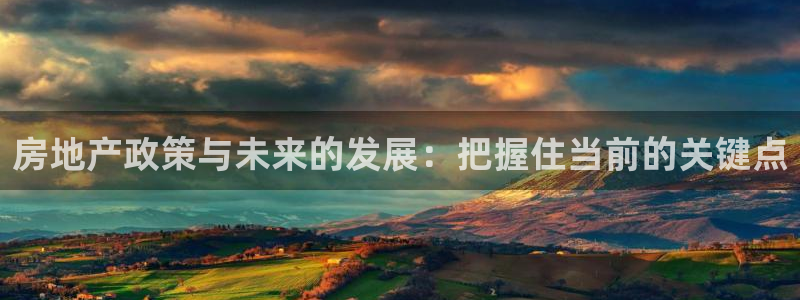 娱乐风暴二：房地产政策与未来的发展：把握住当前的关键点